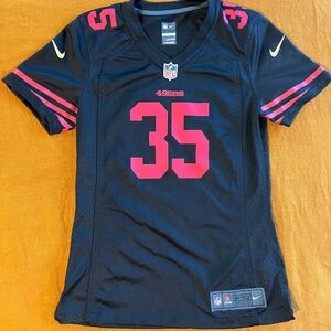 NFL On Field Women's Black Red San Francisco 49ers Eric Reid #35 Jersey Sz Small